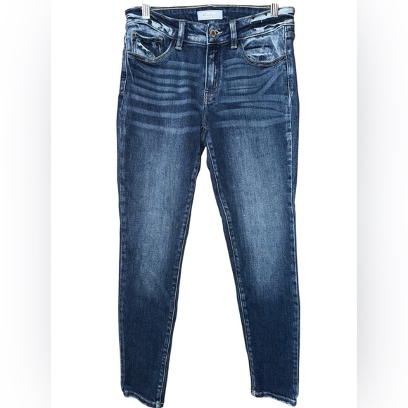 KanCan Signature Low Rise Ankle Skinny Cuffed Jeans women’s sz 28 Erin VBK1647A - Picture 3 of 12